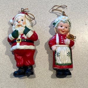 Santa and Mrs Claus ornaments